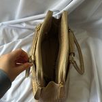 Brahmin Vintage Gold Crocodile Leather Embossed Purse Hand Bag Designer Luxury Photo 9