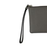 Coach F58032 Corner Zip Wristlet Crossgrain Leather Wallet Gray Small Photo 3