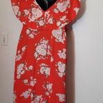 FAVLUX Fashion red floral cold shoulder dress Photo 6