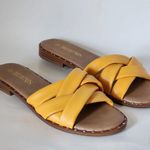 Dream Paris Dream Pairs Yellow PU Studded Slide Sandals Size 8 Photo 3