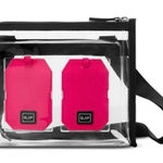 SJP clear cross body with pink luggage tags Black Photo 0