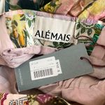 New with defects Alemais Hattie One Shoulder Silk Blend Patchwork Midi Dress 6 Photo 7