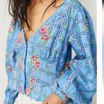 Free People NWOT  Women's "Blossom Eyelet Top Photo 6