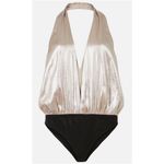 ALLSAINTS NWT All Saints Dora Plunge Bodysuit‎ in Champagne Pink Sz 6 $169 Photo 1