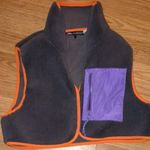 ZARA Gray and Purple Vest with Orange Trim Photo 0