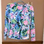 Lilly Pulitzer  floral Blythe Pullover‎ Luxletic blue pink size XXS Photo 1