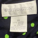Worthington  Navy and Green Polka Dot Maxi Dress Photo 3
