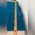 Milly  Teal Long Sleeve Split Neck Mini Dress Puff Sleeve Cocktail Party Size 8 Photo 5