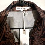 Good American NWT  Long Sleeve Brown Printed Mini Dress - Size 1 Photo 2