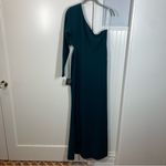 Lulus NWT  Wondrous Romance Dark Green One-Shoulder Mermaid Maxi Dress XL Photo 8