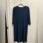 Elegant Navy Dress with Sequin Detail Blue Size 14 Photo 1