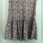 Ro & De  Anthropologie Boho Paisley Floral Print Dress Drop Waist Ruffle Sz M Photo 4