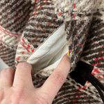 Liquid Brown and Orange Plaid Wool Blend Coat Photo 4