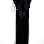 Ba&sh NEW Sz XS Ninon Satin Midi Slip Dress Open Back Cut Out Black Photo 4
