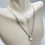 Lucky Brand Star Beaded Pendant Necklace in Silver-Tone NWT MSRP $35 Photo 3