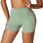 Halara Seamless biker shorts pistachio sage high waisted workout compression 4” Photo 5