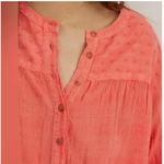 Anthropologie Pilcro and the letterpress Coral Orange Boho Peasant Popover Top Photo 2