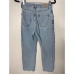 ZARA Women's Light Wash Extra High Waisted Raw Edge Hem Loose Leg Jeans 2 Photo 1