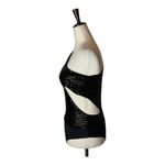 H:ours Black And Gold Sequins Velvet One Shoulder Karly Bodysuit Size S Photo 7