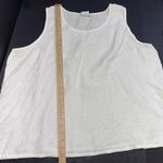 Hot Cotton Quiet Luxury Minimalist 100% Linen White Sleeveless Tank Top 3X Photo 11