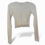 Hollister Vintage  cropped white long sleeve shirt xxs lace at the bottom Photo 1