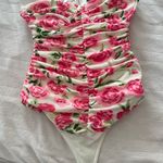 ZARA Ruched Floral Bodysuit Photo 0