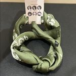Haute Hippie  | Olive Paisley Scarf Photo 3