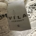 Vila long sleeve sheer crochet lace mock turtle neck blouse Photo 2