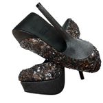 NIB/NWT SM New York Women's Sequin Black and Silver Stiletto Heels Size 7 Photo 5