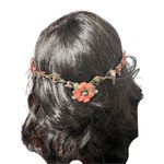 Vintage Colleen Toland Floral Head Dress? Necklace? Pink Photo 5