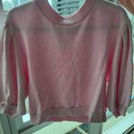Something Navy Pink Cropped Sweatshirt Photo 3
