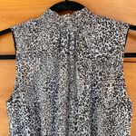 1. State Women's Black & White Leopard Print Mock Neck Tiered Mini Dress Size S Photo 5