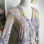 BCBGMAXAZRIA Pastel Spring Wrap Midi Dress size Small Photo 4