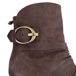 EUC Earth Brand Earthies Leather Wedge Boots Brown Size 6 1/2 Photo 2