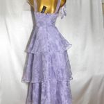 Lulus  Glamorous Sweetie Lavender Burnout Tie-Strap Bustier Midi Dress Photo 5