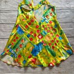 Vintage 90s Cherry Satin Slip Dress Fairycore Womens Medium Fruits Retro Cottage Green Photo 6