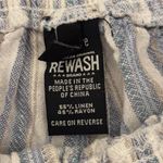 REWASH  High Waist Blue and White Striped Shorts Photo 1