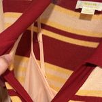 Anthropologie Maeve by Sweater Midi Shirt Dress in Yellow and Red Stripe Size S Photo 7