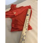 Ellen Tracy Women Blouse XL Short Sleeve Collarless Comfy Boxy Orange Boho Hippi Photo 11