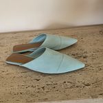 Who What Wear NWOB  baby blue genuine suede leather mules Photo 3