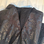 Karen Kane  Black‎ Metallic Floral Cape Style Jacket Size Medium Photo 2