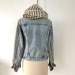 Chunky Knit Infinity Scarf Cream Brown Boho Winter Warm Cottagecore Minimalist Photo 2