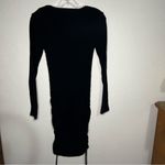 LIONESS  Black Easy Village Long Sleeve Cinched Sides Sweater Dress Photo 9