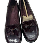 Clarks Ashland Bubble Loafers 9xw Burgundy Patent Shoes Extra Wide Teacher New Photo 0
