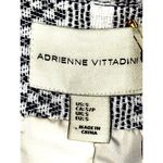 Adrienne Vittadini Small Woven Cotton Fringe Tweed Zip Jacket Blue White New Tag Photo 8