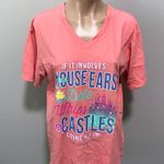 Jadelynn Brooke  Disney World T-shirt Mouse Ears Dole Whip Castles Coral Medium Photo 1