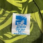 Island Beach Tropical Green Leaf Beach Shift Dress Photo 8