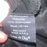 Line and Dot  Cutout Open Back Ruffle Barre Sleeveless V-Neck Black Romper Photo 5