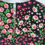 Topshop  Nordstrom Floral Long Sleeve‎ Belted Midi Dress Size 2 Photo 6