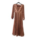 Zimmermann  Burnout Sunray Pleated Midi Dress Pink Size 0 – Excellent Condition Photo 1